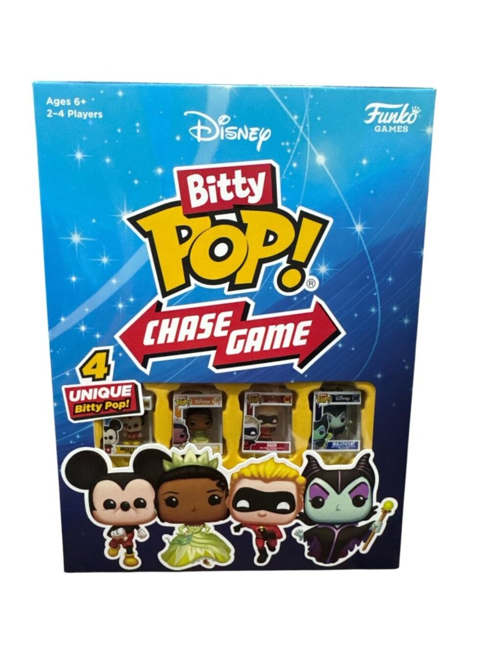 Disney Bitty Pop! Chase Game By Funko Games Includes 4 Exclusive Figures Ages 6+